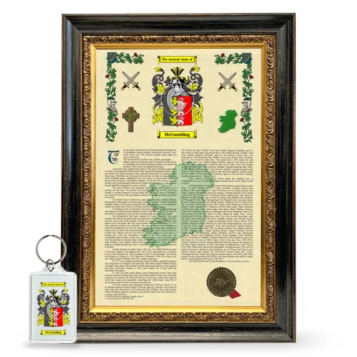 McConsiding Framed Armorial History and Keychain - Heirloom