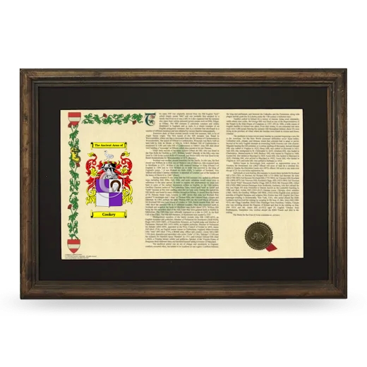 Cookey Deluxe Armorial Landscape Framed - Brown