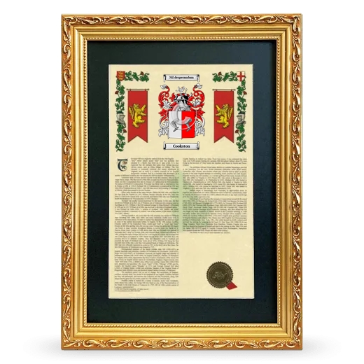 Cookston Deluxe Armorial Framed - Gold