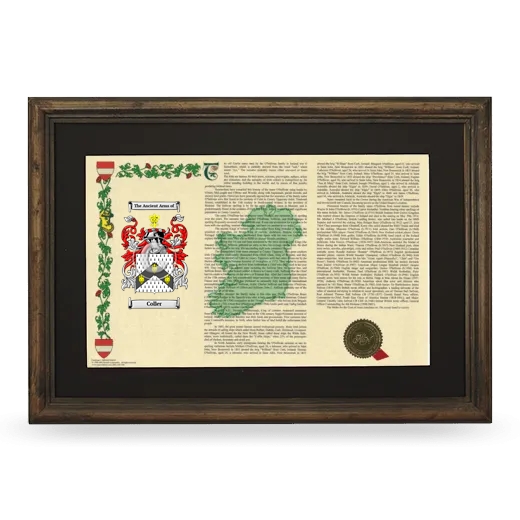 Coller Deluxe Armorial Landscape Framed - Brown