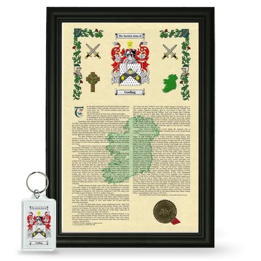 Cooling Framed Armorial History and Keychain - Black