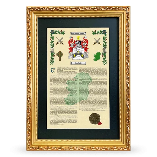 Cowlink Deluxe Armorial Framed - Gold