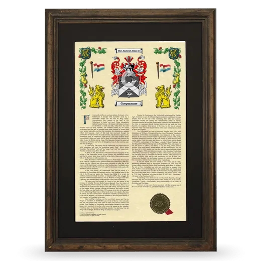 Coopmanne Deluxe Armorial Framed - Brown