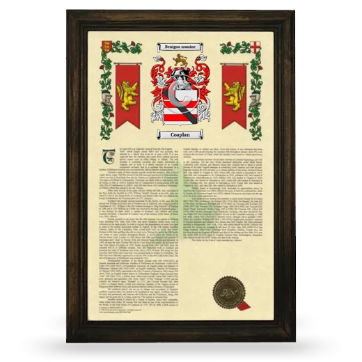 Coaplan Armorial History Framed - Brown