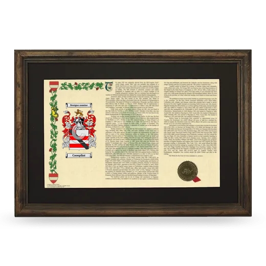 Coouplint Deluxe Armorial Landscape Framed - Brown