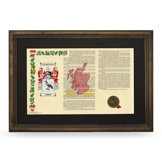 Cobbert Deluxe Armorial Landscape Framed - Brown