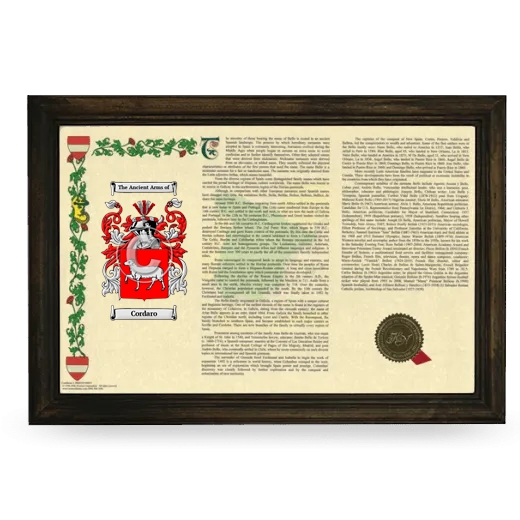 Cordaro Armorial Landscape Framed - Brown