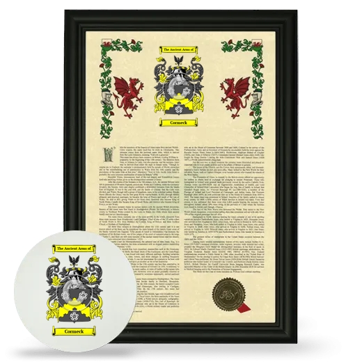 Cormeck Framed Armorial History and Mouse Pad - Black