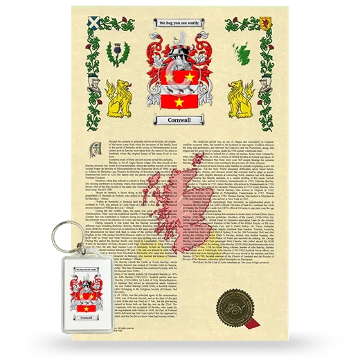 Cornwall Armorial History and Keychain Package