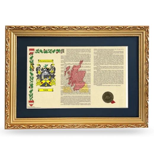 Corria Deluxe Armorial Landscape Framed - Gold