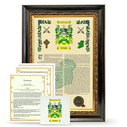 Cawegant Framed Armorial, Symbolism and Large Tile - Heirloom