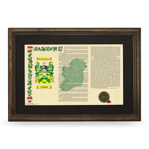 Currigind Deluxe Armorial Landscape Framed - Brown