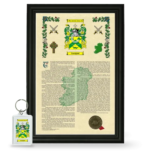 Currigind Framed Armorial History and Keychain - Black