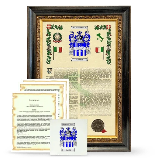 Cortelli Framed Armorial, Symbolism and Large Tile - Heirloom