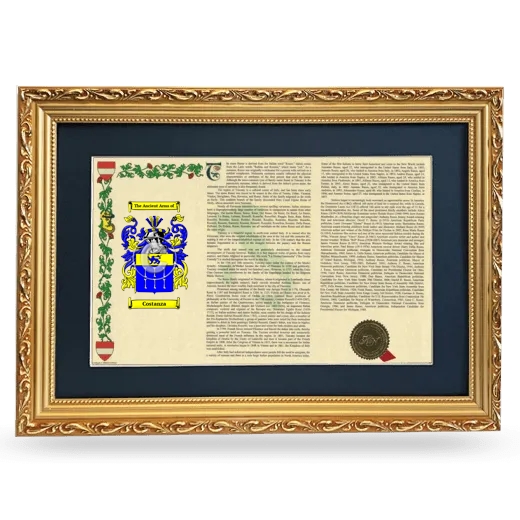 Costanza Deluxe Armorial Landscape Framed - Gold