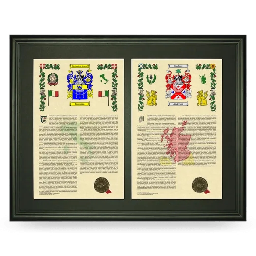 Double Armorial History Framed-Black