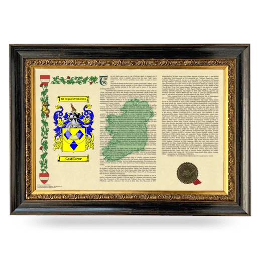 Castillowe Armorial Landscape Framed - Heirloom