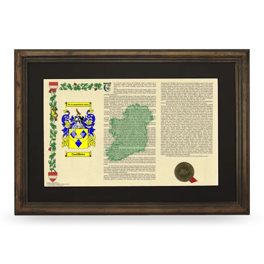 Castillowe Deluxe Armorial Landscape Framed - Brown