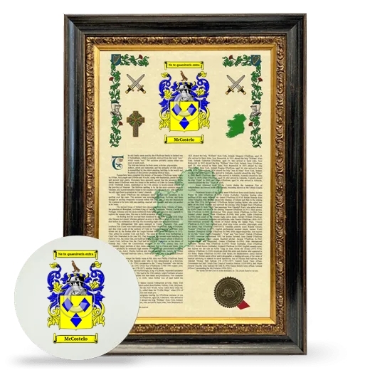 McCostelo Framed Armorial History and Mouse Pad - Heirloom