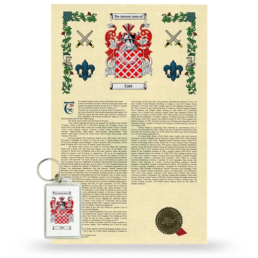 Cott Armorial History and Keychain Package