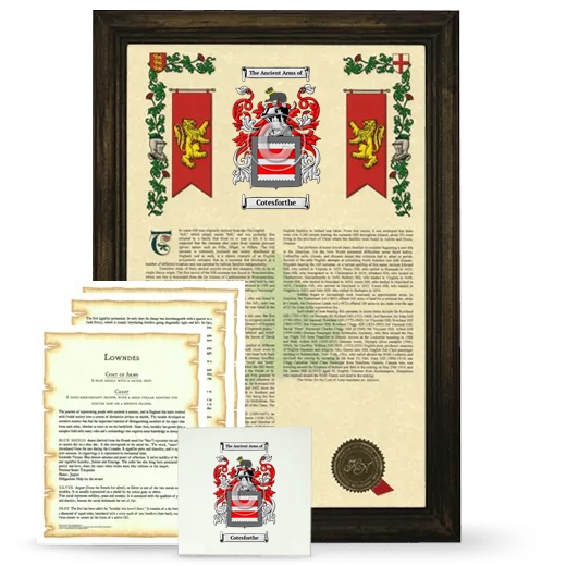 Cotesforthe Framed Armorial, Symbolism and Large Tile - Brown