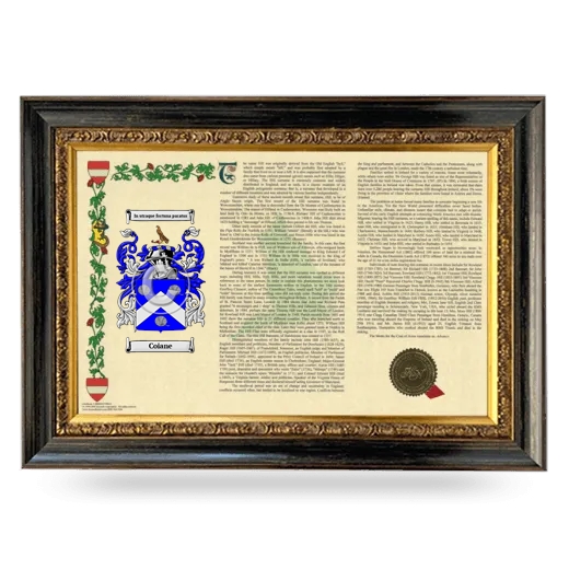 Coiane Armorial Landscape Framed - Heirloom