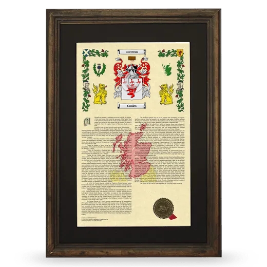 Coules Deluxe Armorial Framed - Brown