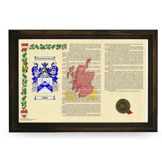 Colter Armorial Landscape Framed - Brown