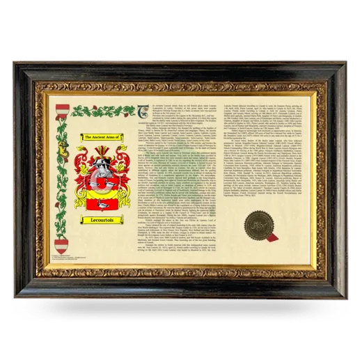 Lecourtois Armorial Landscape Framed - Heirloom