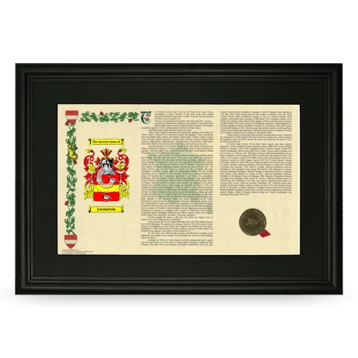 Lecourtois Deluxe Armorial Landscape Framed- Black