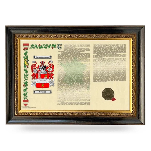 Coutier Armorial Landscape Framed - Heirloom