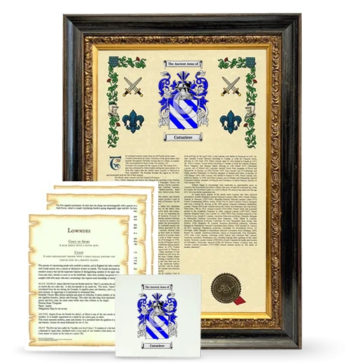 Cuturiere Framed Armorial, Symbolism and Large Tile - Heirloom