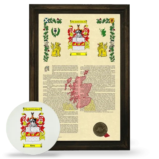 Kovy Framed Armorial History and Mouse Pad - Brown