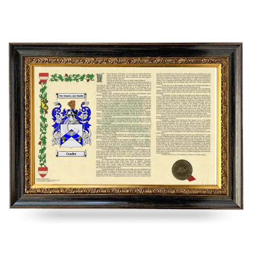 Crader Armorial Landscape Framed - Heirloom