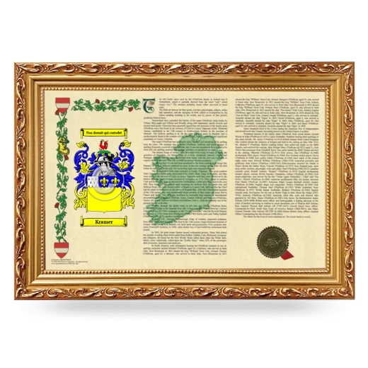 Kramer Armorial Landscape Framed - Gold