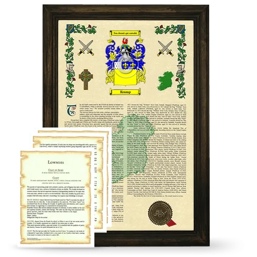 Kramp Framed Armorial History and Symbolism - Brown