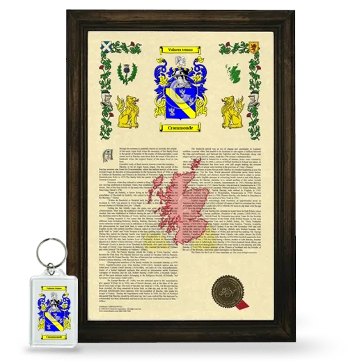 Crammonde Framed Armorial History and Keychain - Brown