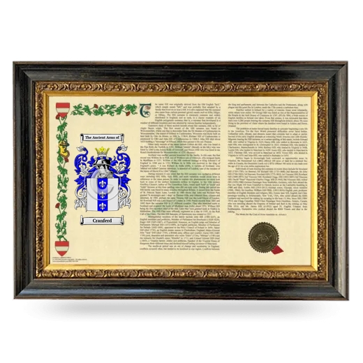 Cranferd Armorial Landscape Framed - Heirloom