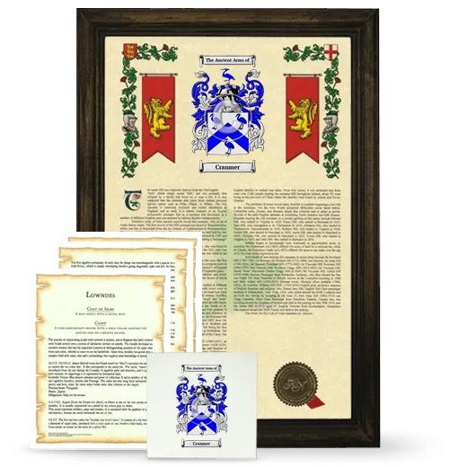 Cranmer Framed Armorial, Symbolism and Large Tile - Brown