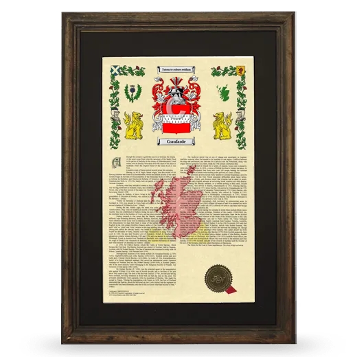 Craufarde Deluxe Armorial Framed - Brown