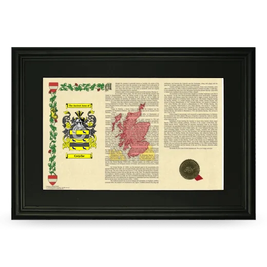Creyche Deluxe Armorial Landscape Framed- Black