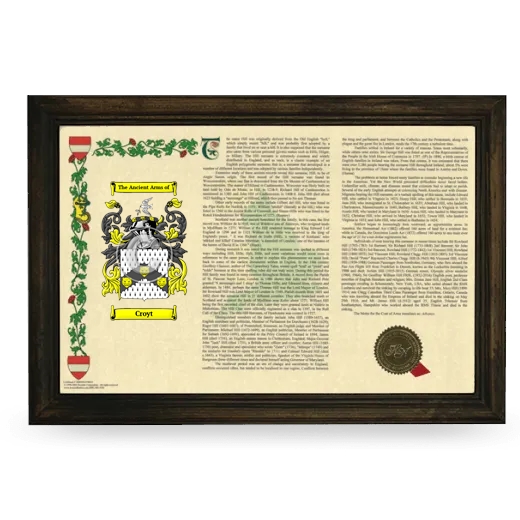 Croyt Armorial Landscape Framed - Brown