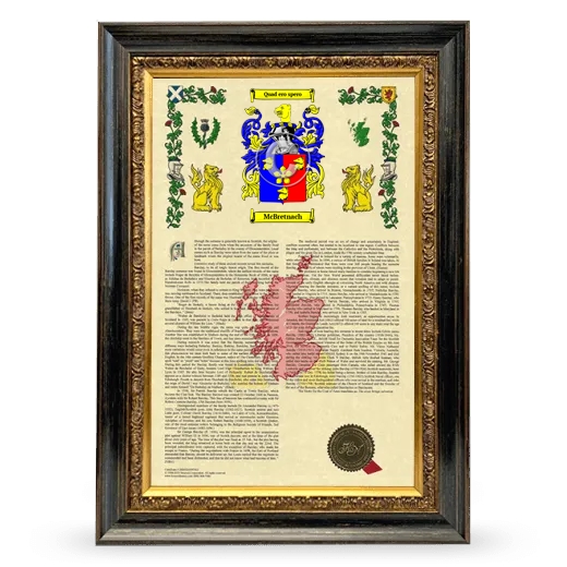 McBretnach Armorial History Framed - Heirloom