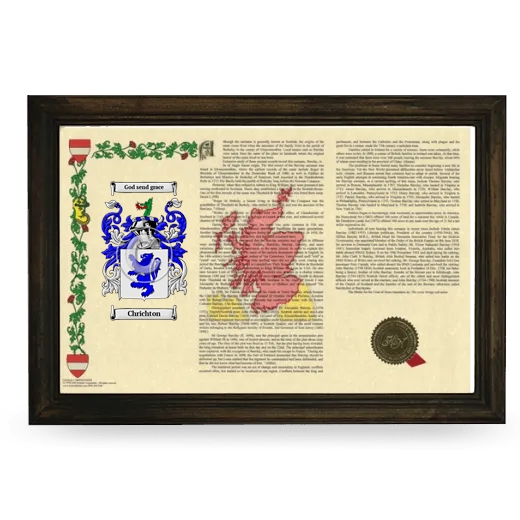 Chrichton Armorial Landscape Framed - Brown