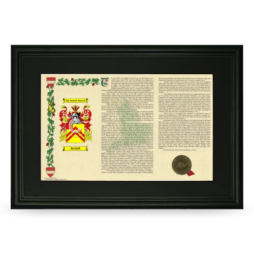 Kerriall Deluxe Armorial Landscape Framed- Black