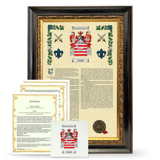 Crespel Framed Armorial, Symbolism and Large Tile - Heirloom