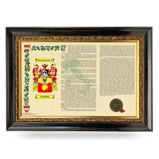 Crivellari Armorial Landscape Framed - Heirloom