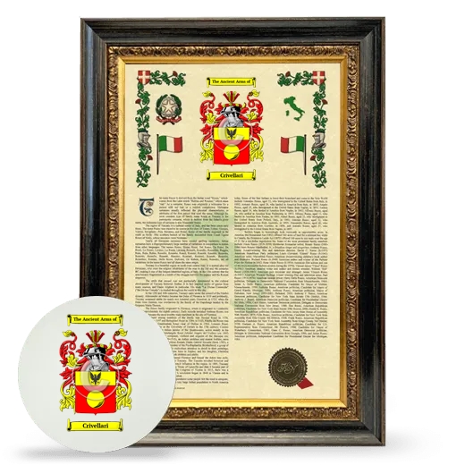 Crivellari Framed Armorial History and Mouse Pad - Heirloom