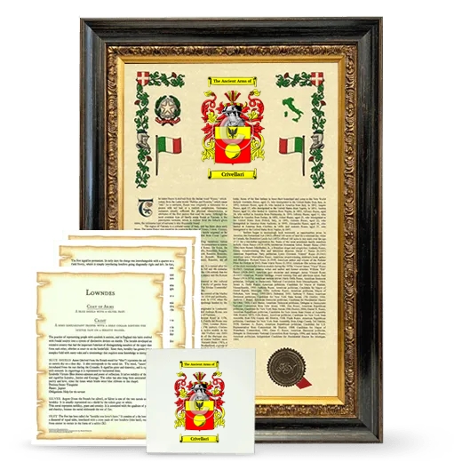 Crivellari Framed Armorial, Symbolism and Large Tile - Heirloom