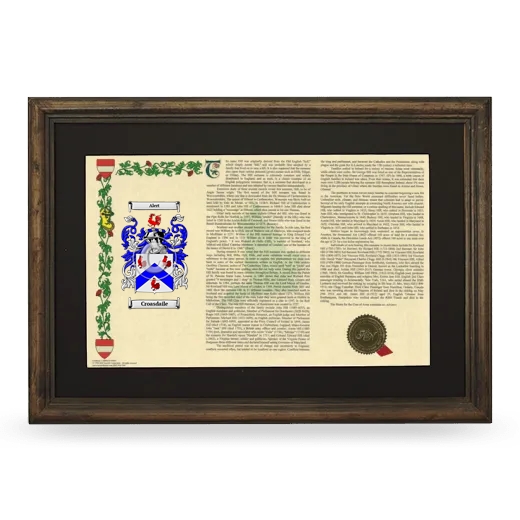 Croasdaile Deluxe Armorial Landscape Framed - Brown